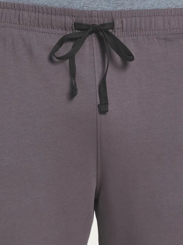 Men Grey Solid Track Pants