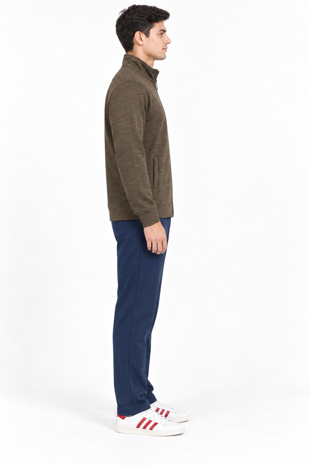 Men’s French Terry Lycra Lower in Navy – Regular Fit Track Pants