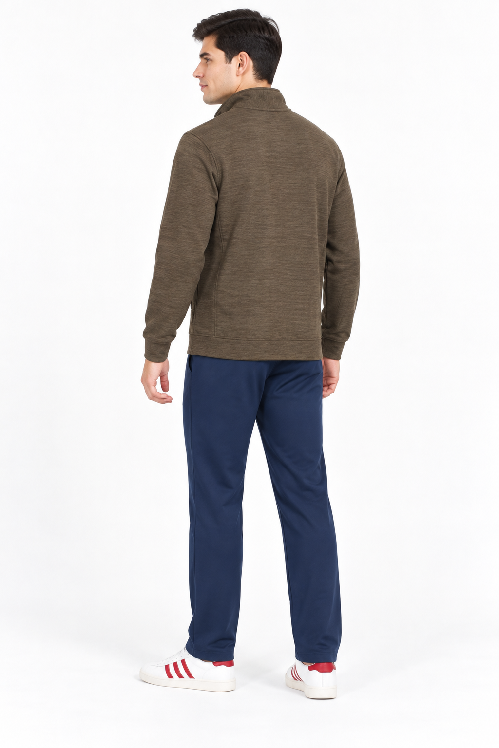 Men’s French Terry Lycra Lower in Navy – Regular Fit Track Pants