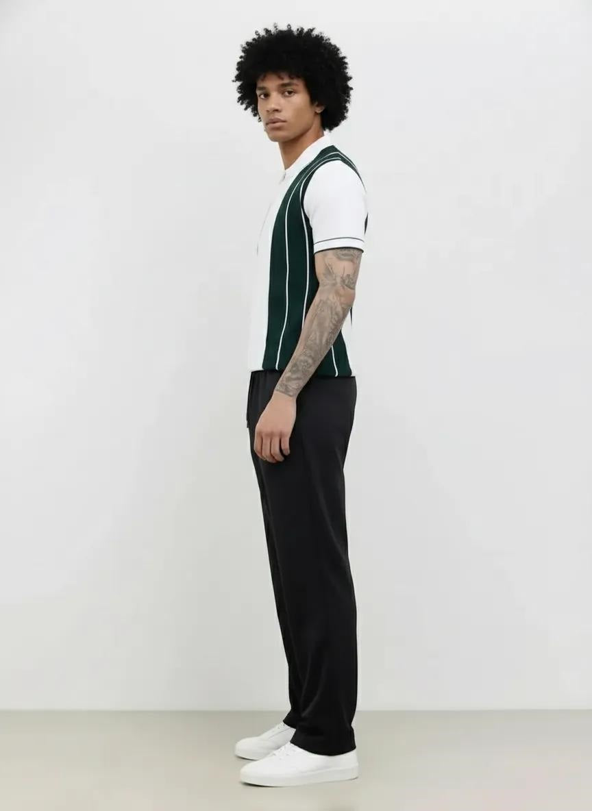 Men Black Solid Regular Fit Track Pants