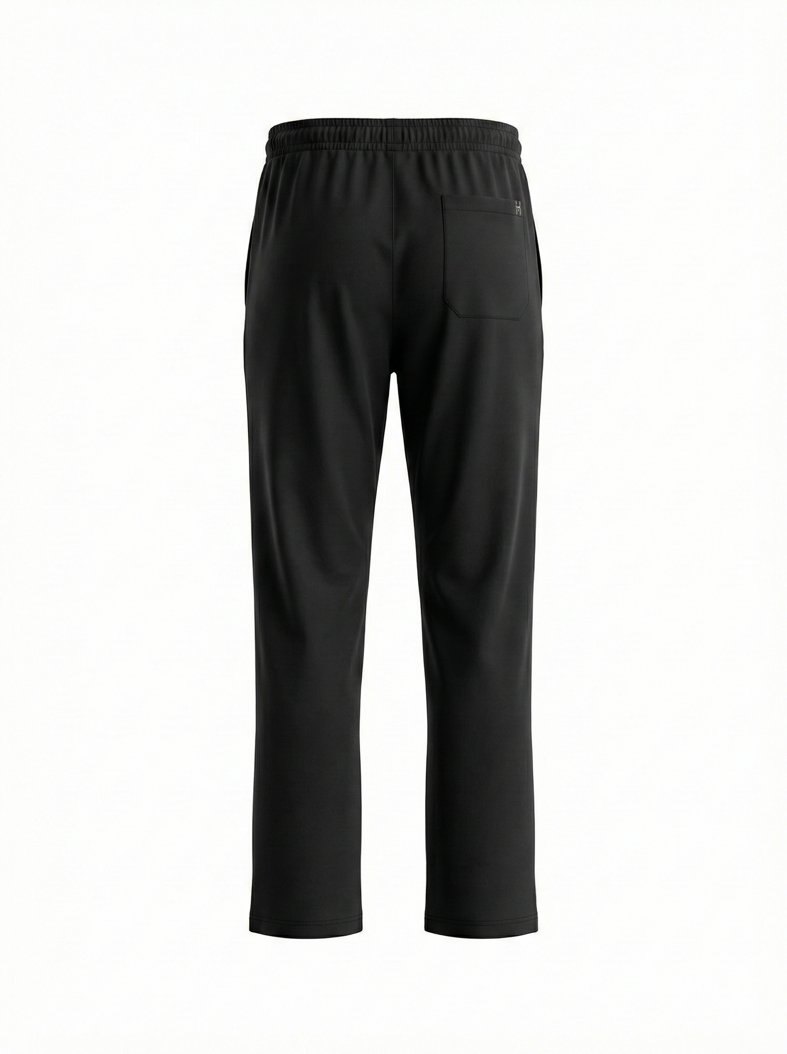 Men Black Solid Regular Fit Track Pants