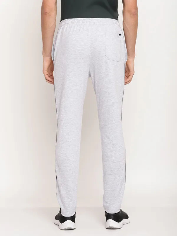 Octave Men Grey Solid Cotton Track Pants