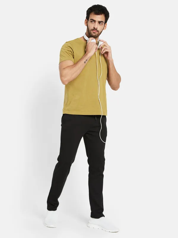 Octave Men Mid-Rise Training Or Gym Cotton Track Pant
