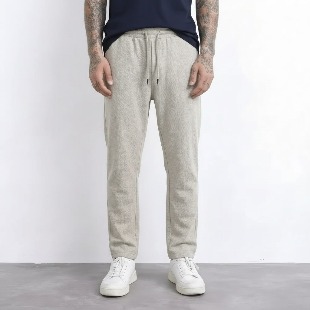 Men Regular Fit Textured Track Pants