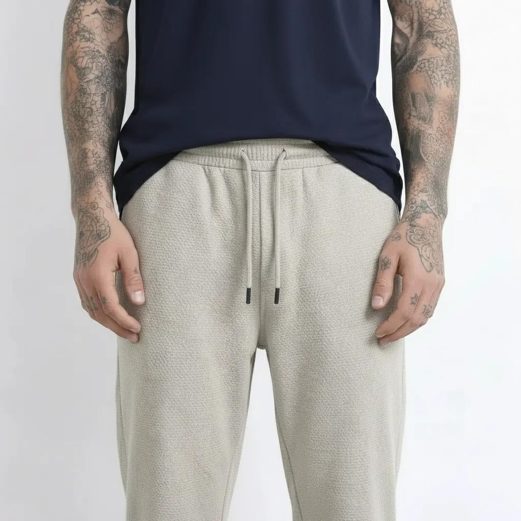 Men Regular Fit Textured Track Pants