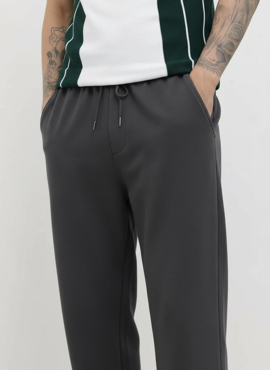 Men Black Regular Fit Training Track Pants