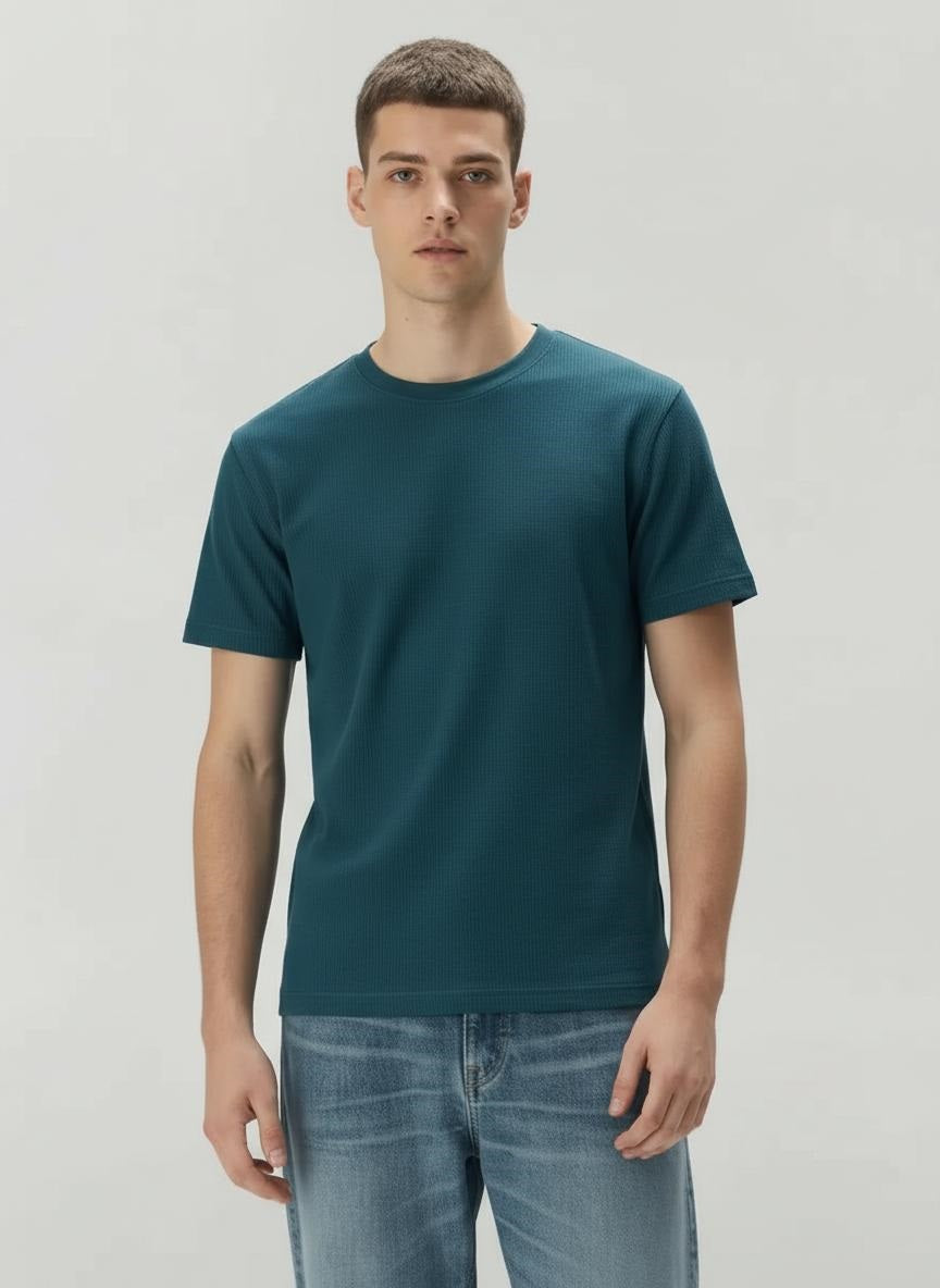 Men Pacific Solid Round Neck T-shirt