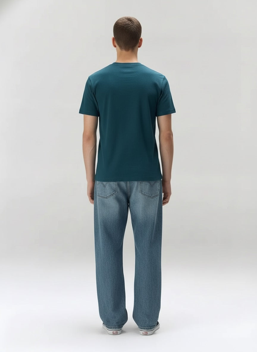 Men Pacific Solid Round Neck T-shirt