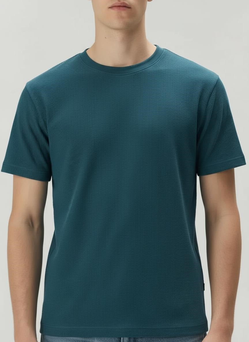 Men Pacific Solid Round Neck T-shirt