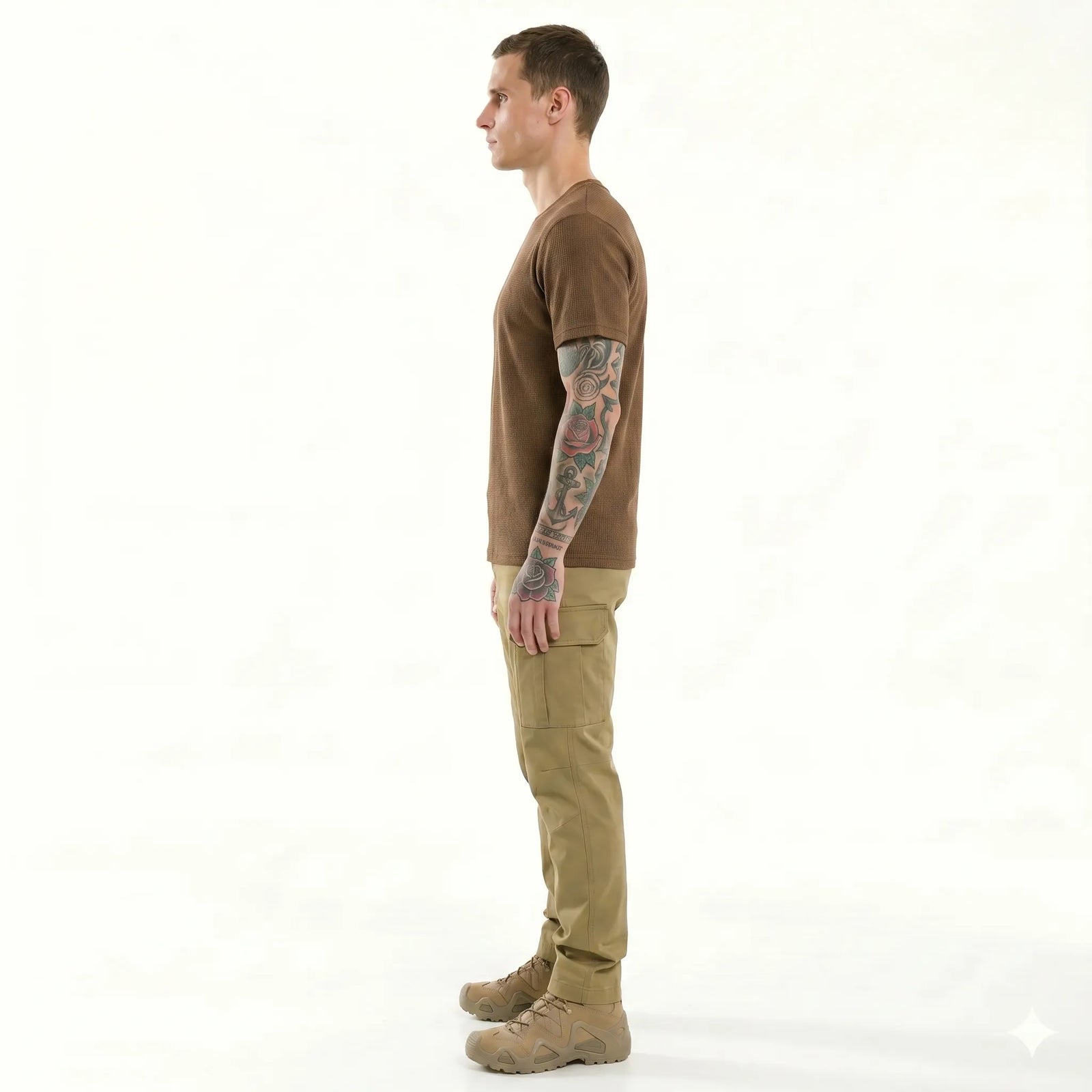 Men Tan T-shirt