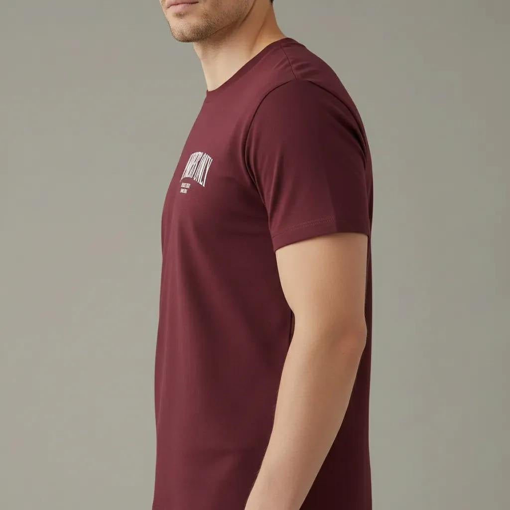 Octave Men Merlot Printed T-shirt