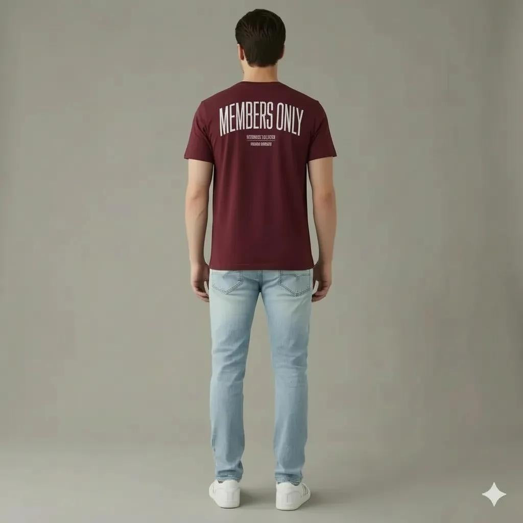 Octave Men Merlot Printed T-shirt