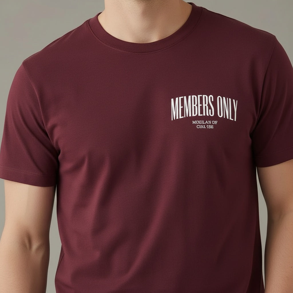Octave Men Merlot Printed T-shirt