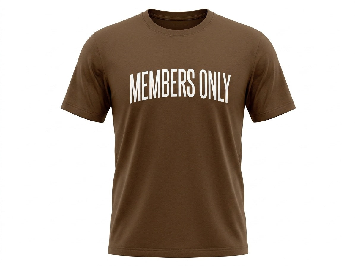 Men Tan Typography Printed T-shirt