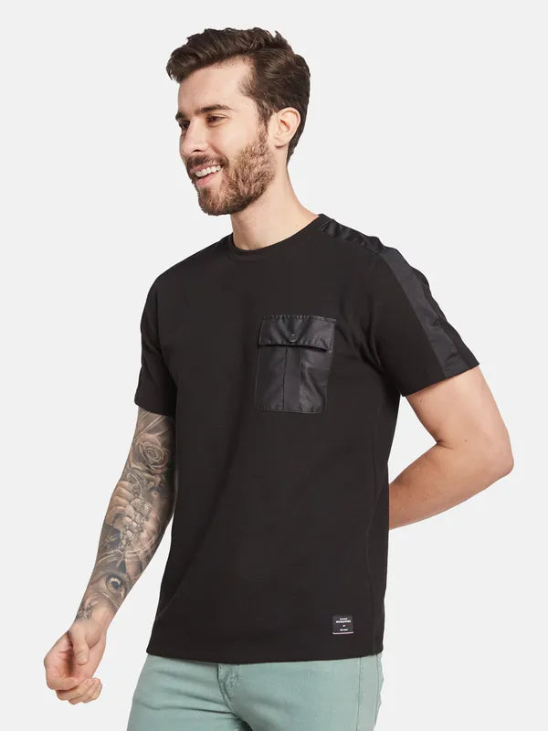 Octave Round Neck Short Sleeves Cotton T-Shirt