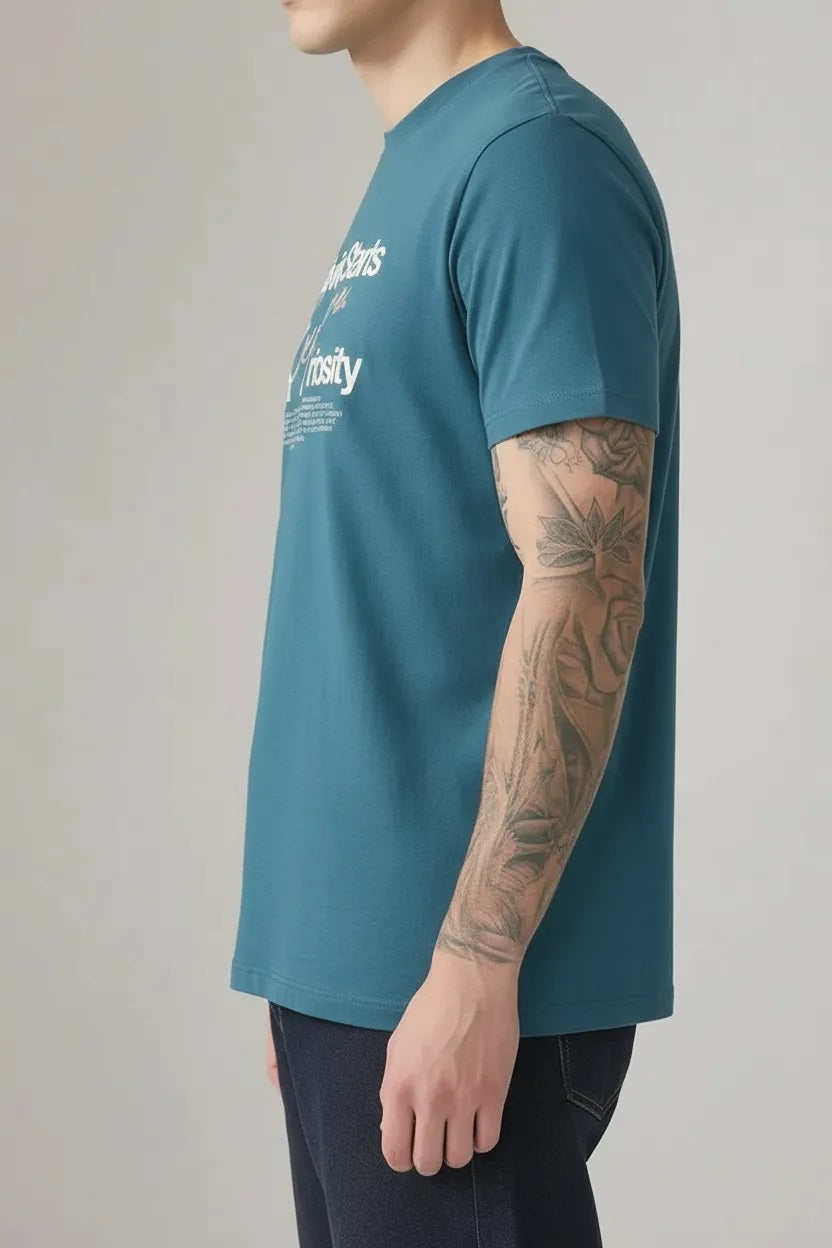 Men Pacific Typography Printed T-shirt
