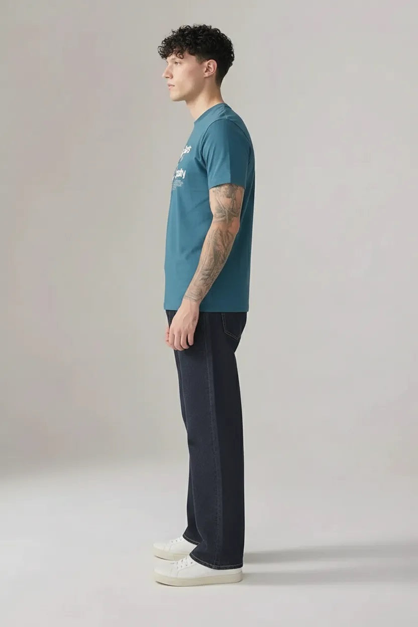 Men Pacific Typography Printed T-shirt