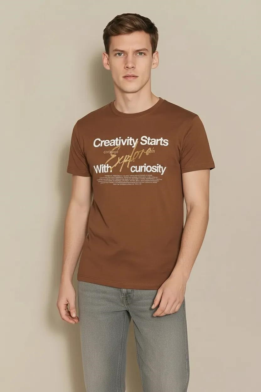 Men Tiramisu Typography Printed T-shirt