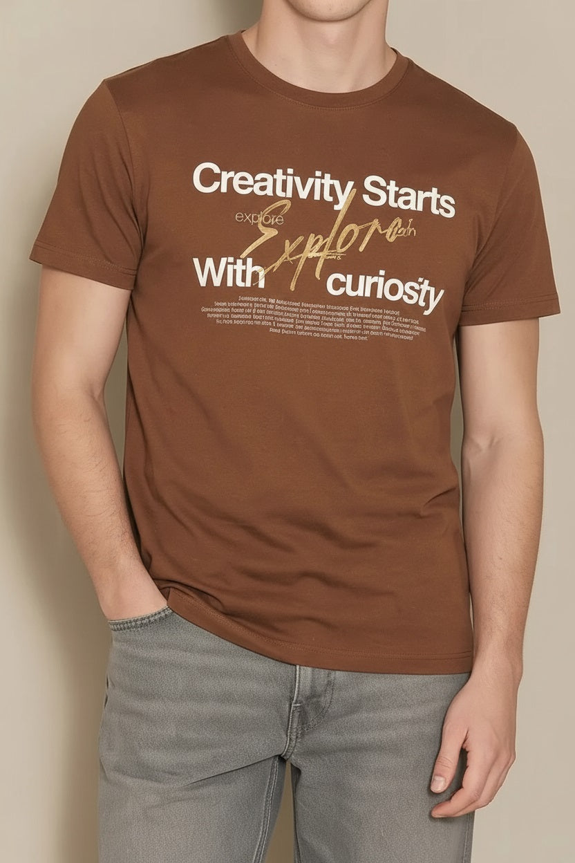 Men Tiramisu Typography Printed T-shirt