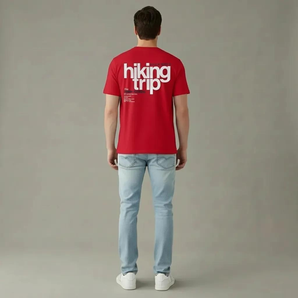Men Brick Typography Printed T-shirt