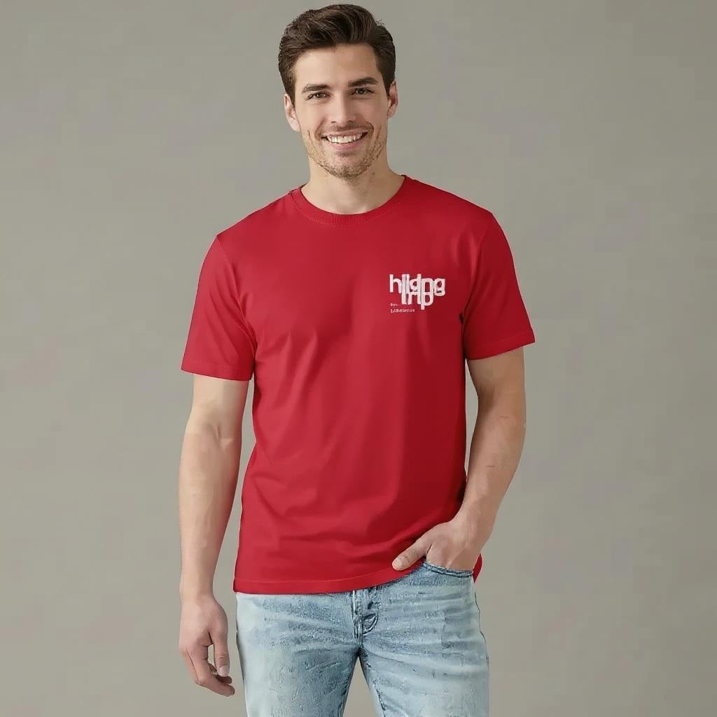 Men Brick Typography Printed T-shirt