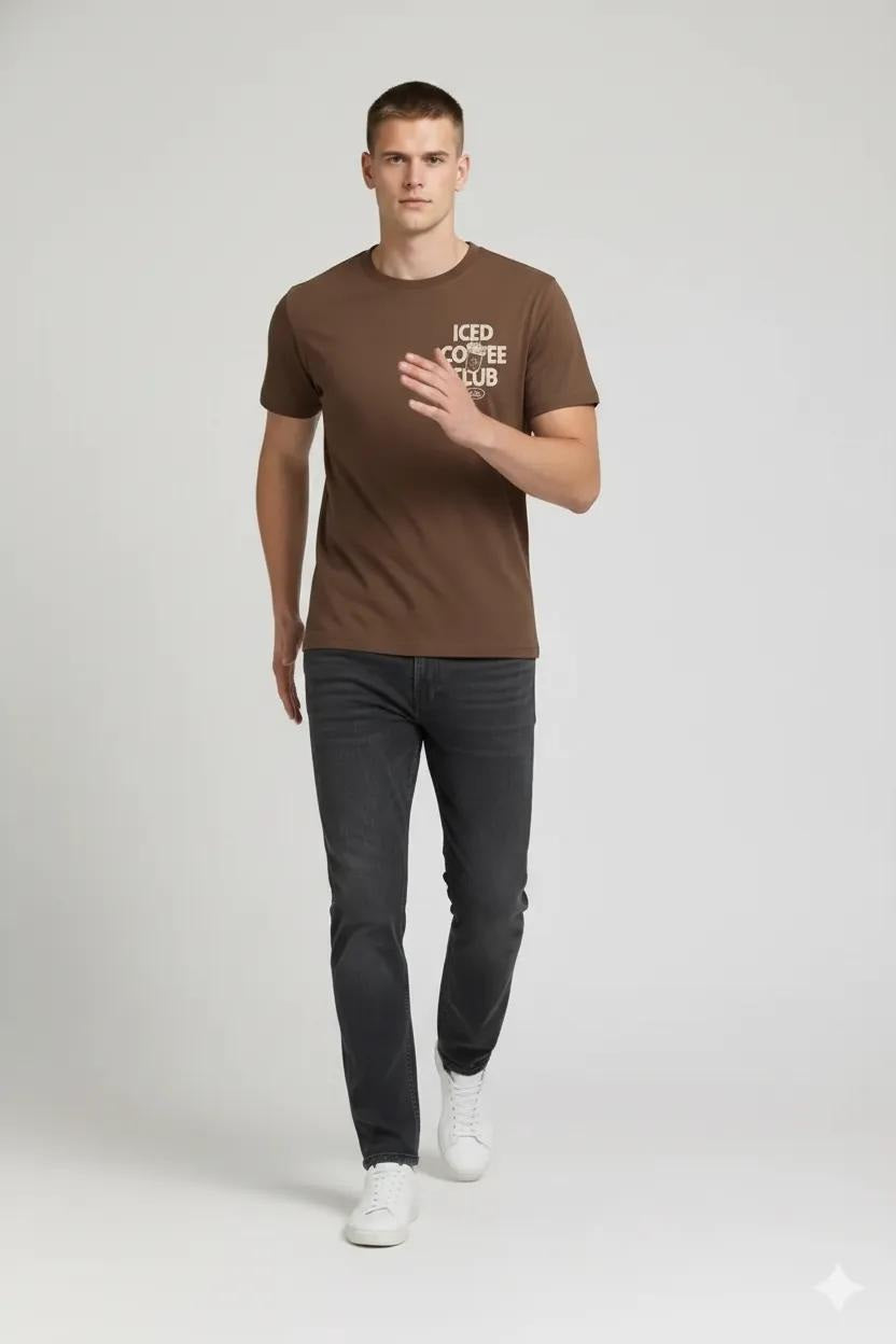 Men Tiramisu Typography Printed T-shirt
