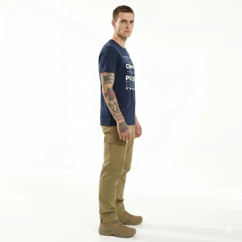 Men Navy Printed T-shirt