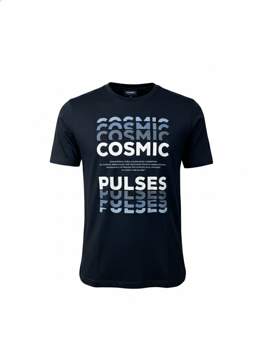 Men Navy Printed T-shirt