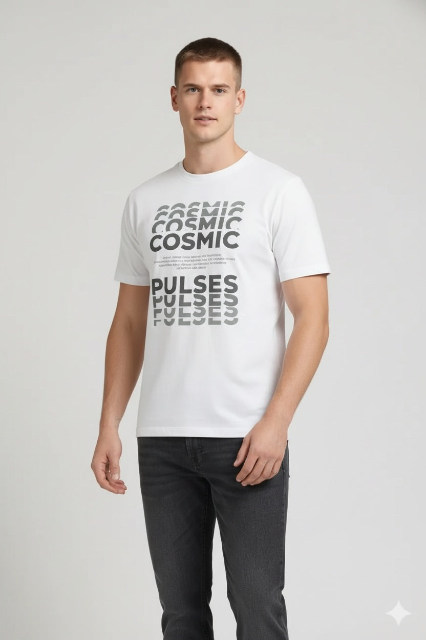 Men Off White Typography Printed T-shirt