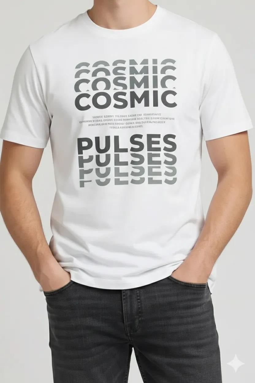 Men Off White Typography Printed T-shirt
