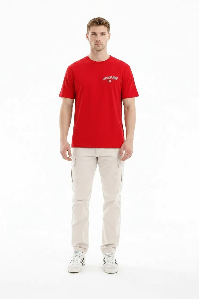 Men Brick Typography Printed T-shirt
