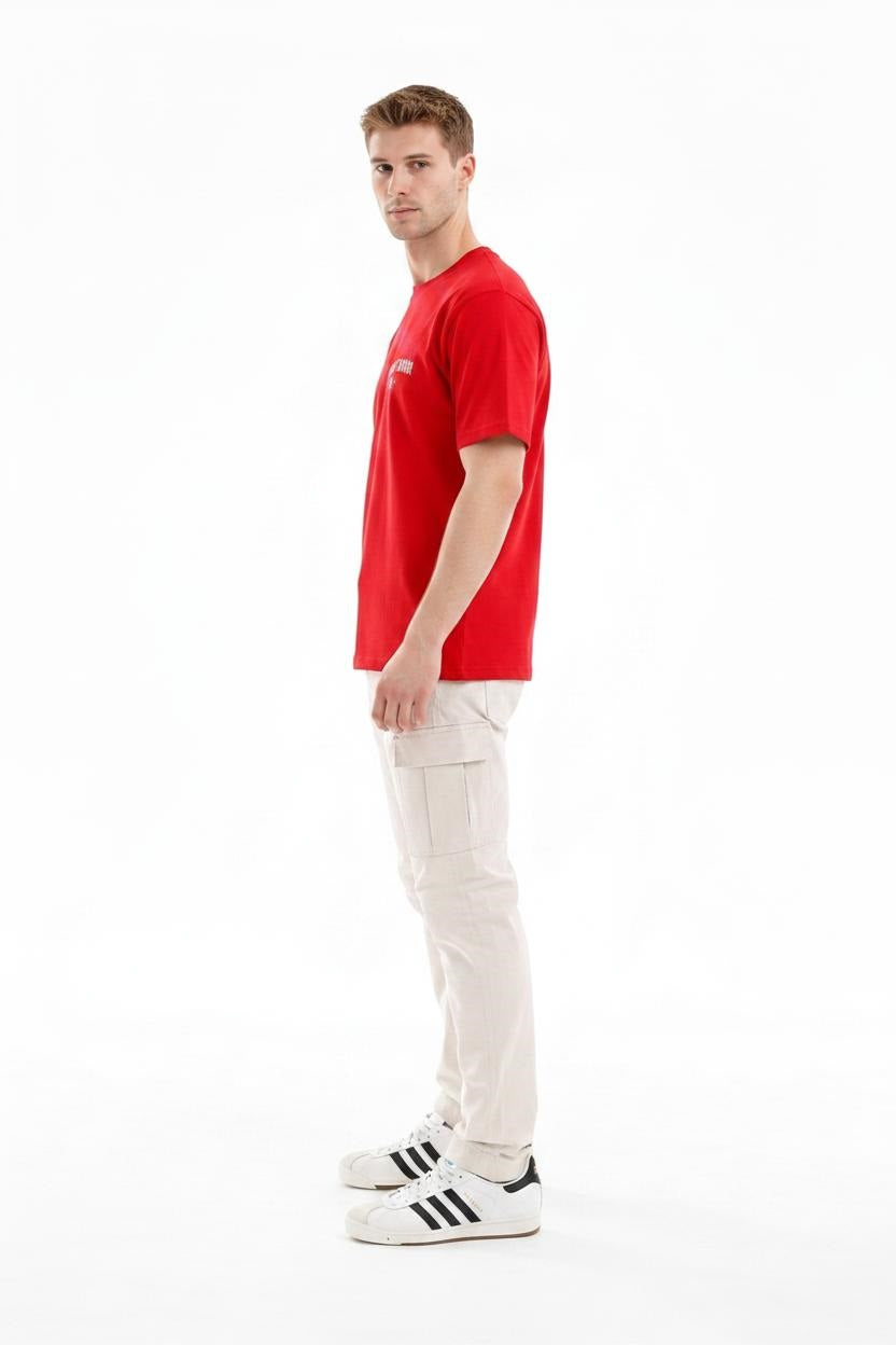 Men Brick Typography Printed T-shirt