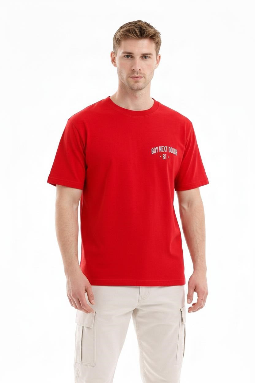 Men Brick Typography Printed T-shirt