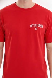 Men Brick Typography Printed T-shirt