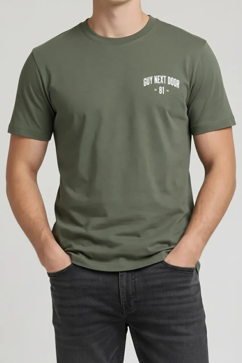 Men Four Leaf Typography Printed T-shirt