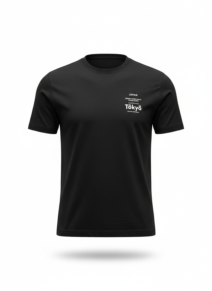 Men Black Typography Printed T-shirt