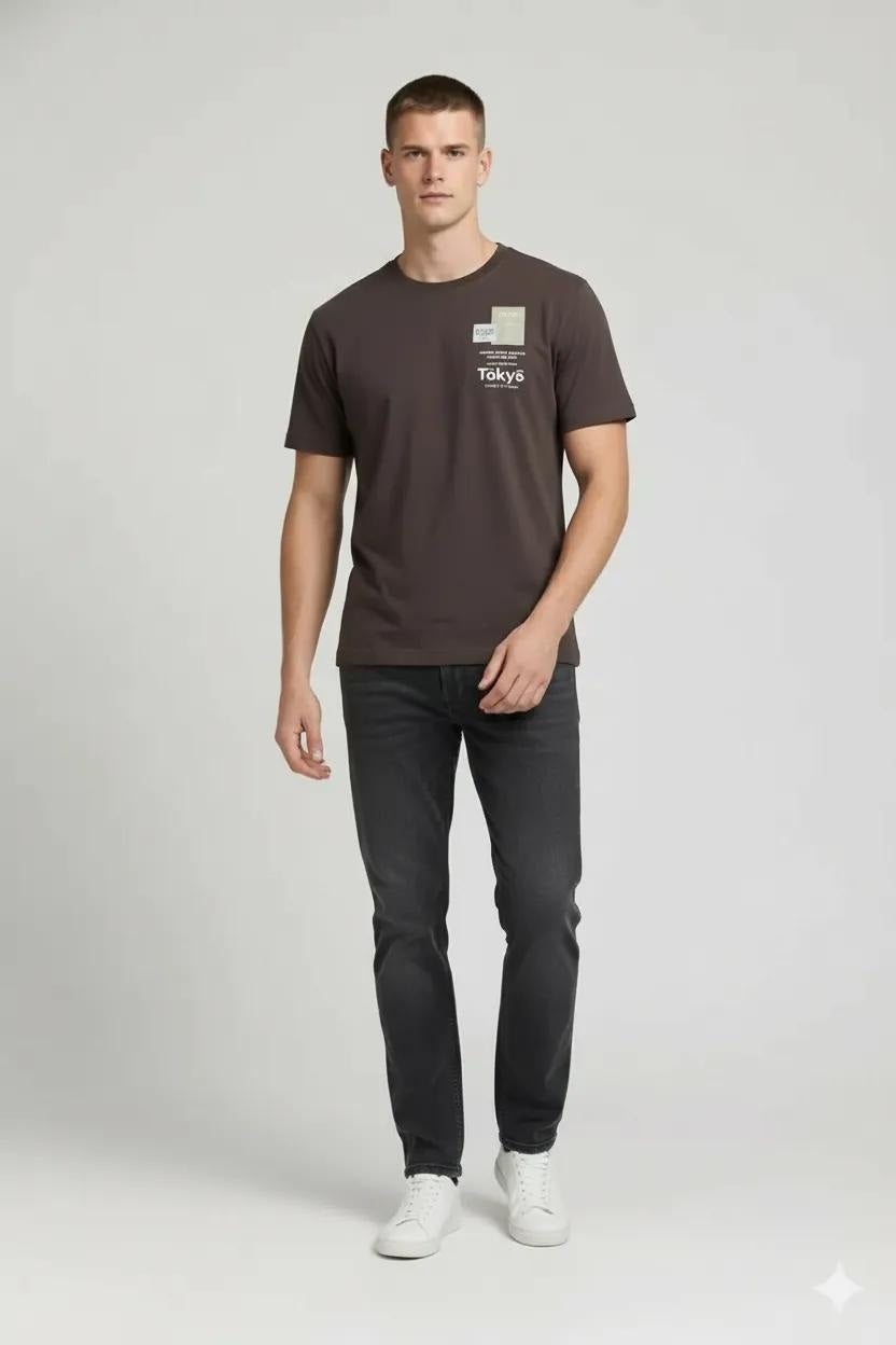 Men Coffee Typography Printed T-shirt