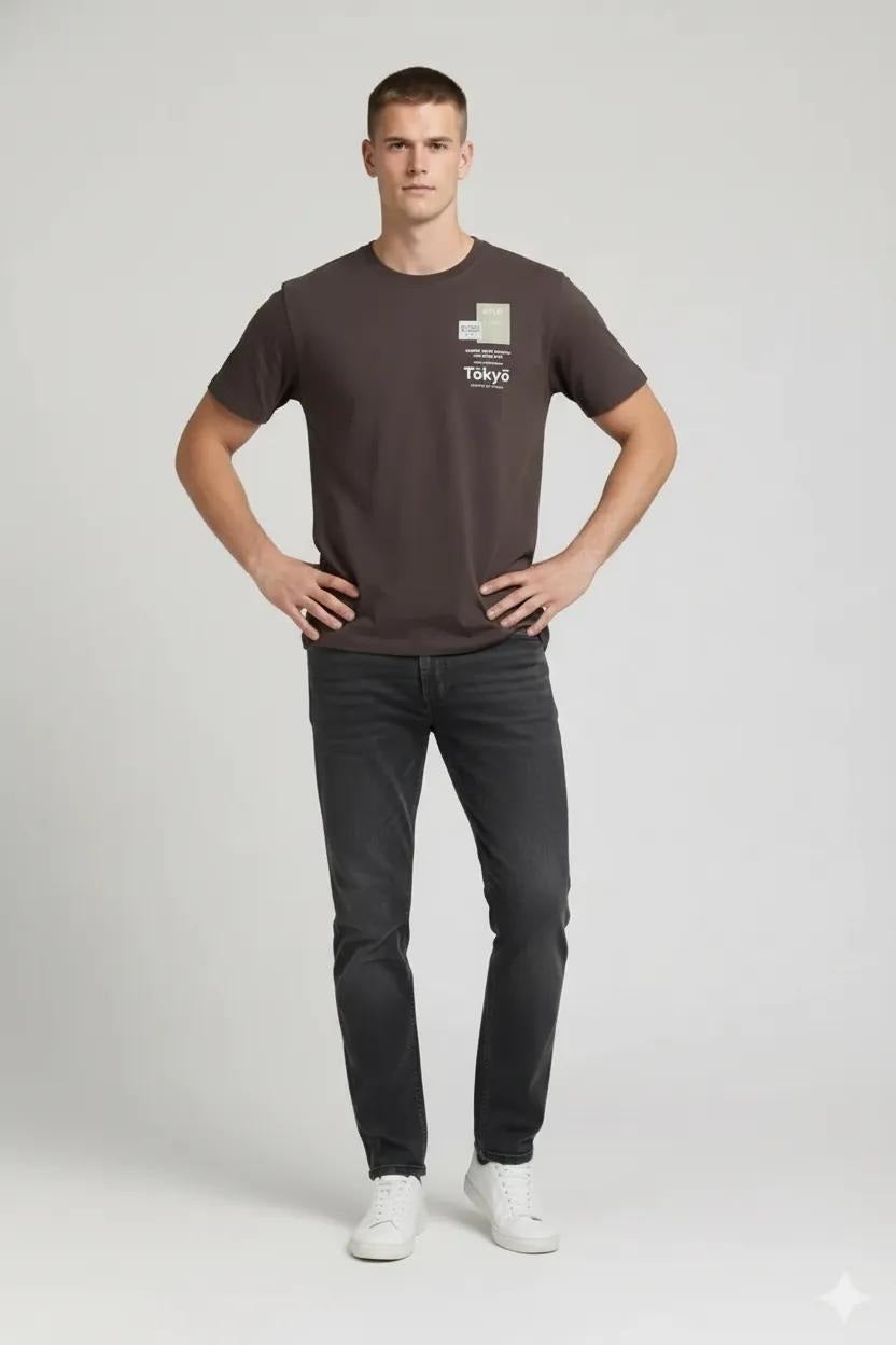 Men Coffee Typography Printed T-shirt