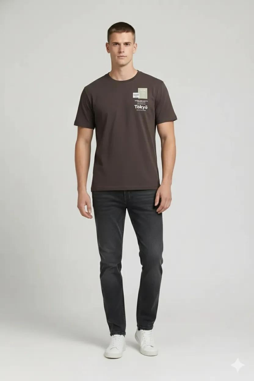 Men Coffee Typography Printed T-shirt