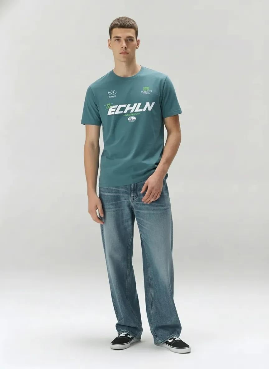 Men Arctic Printed Round Neck T-shirt
