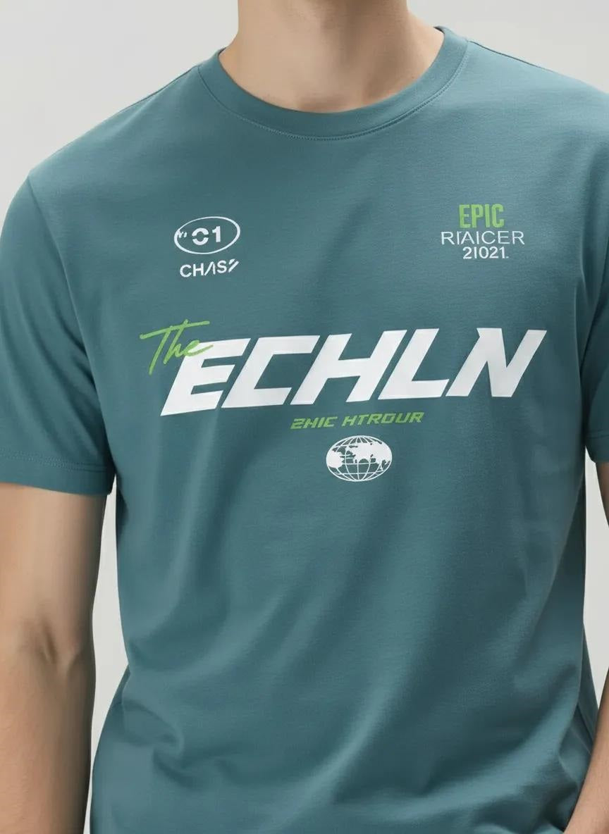 Men Arctic Printed Round Neck T-shirt