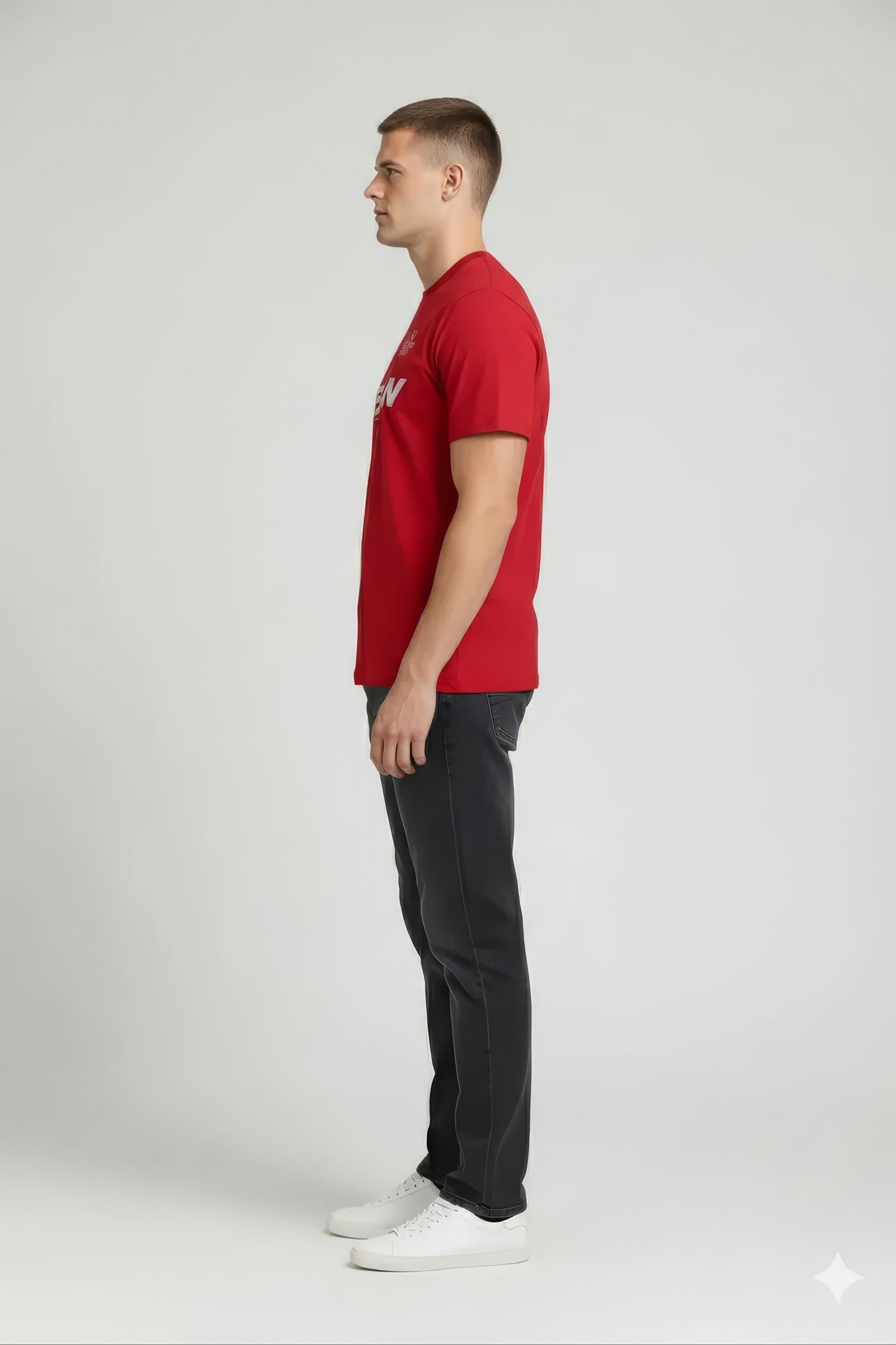 Men Brick Typography Printed T-shirt