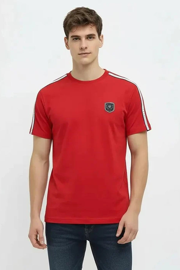 Men Solid Round Neck T-shirt