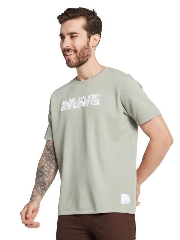 Octave Men Typography Printed  Round Neck T-Shirt