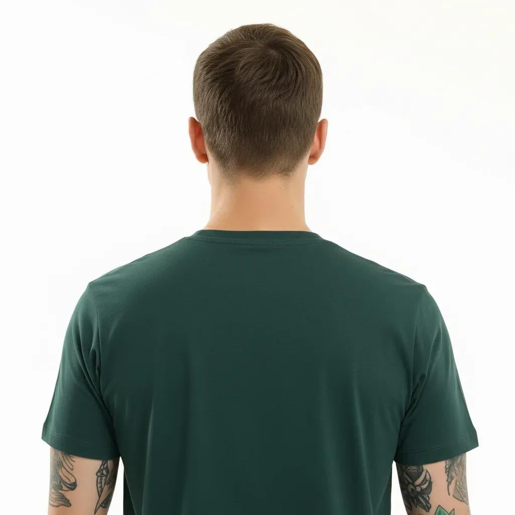 Octave Men Bottle Green Printed T-shirt