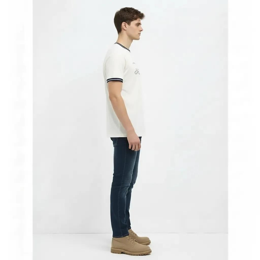 Men Off White Typography Printed T-shirt