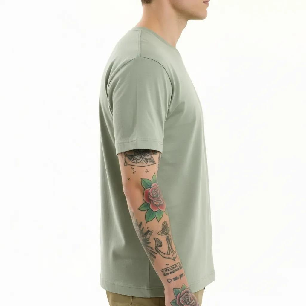 Octave Men Desert Sage Printed T-shirt