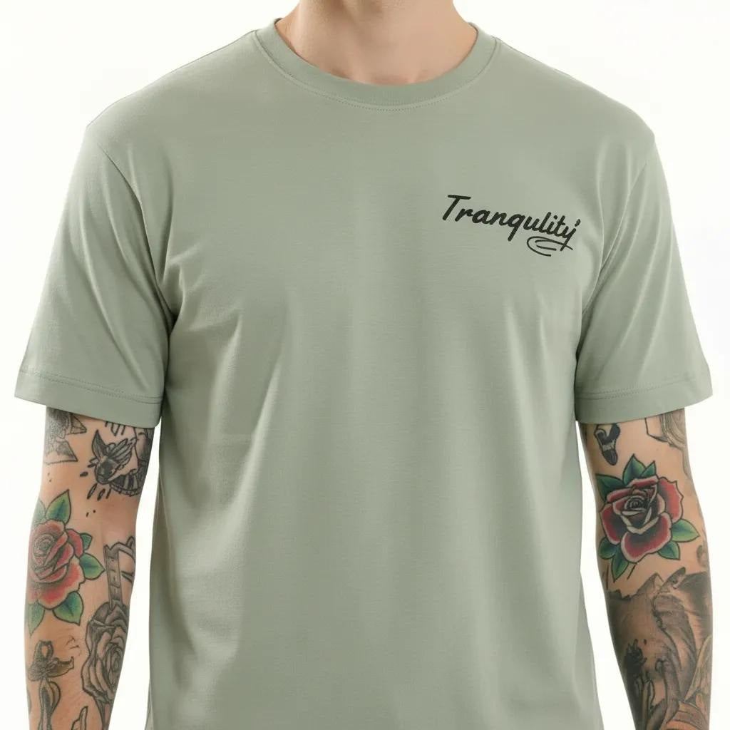 Octave Men Desert Sage Printed T-shirt