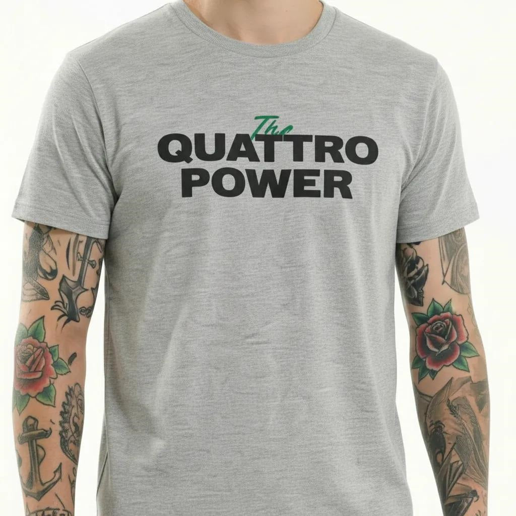 Men Grey Melange Printed T-shirt
