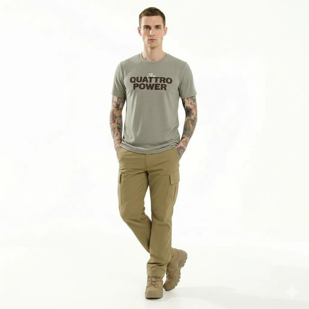 Men Linen Melange T-shirt